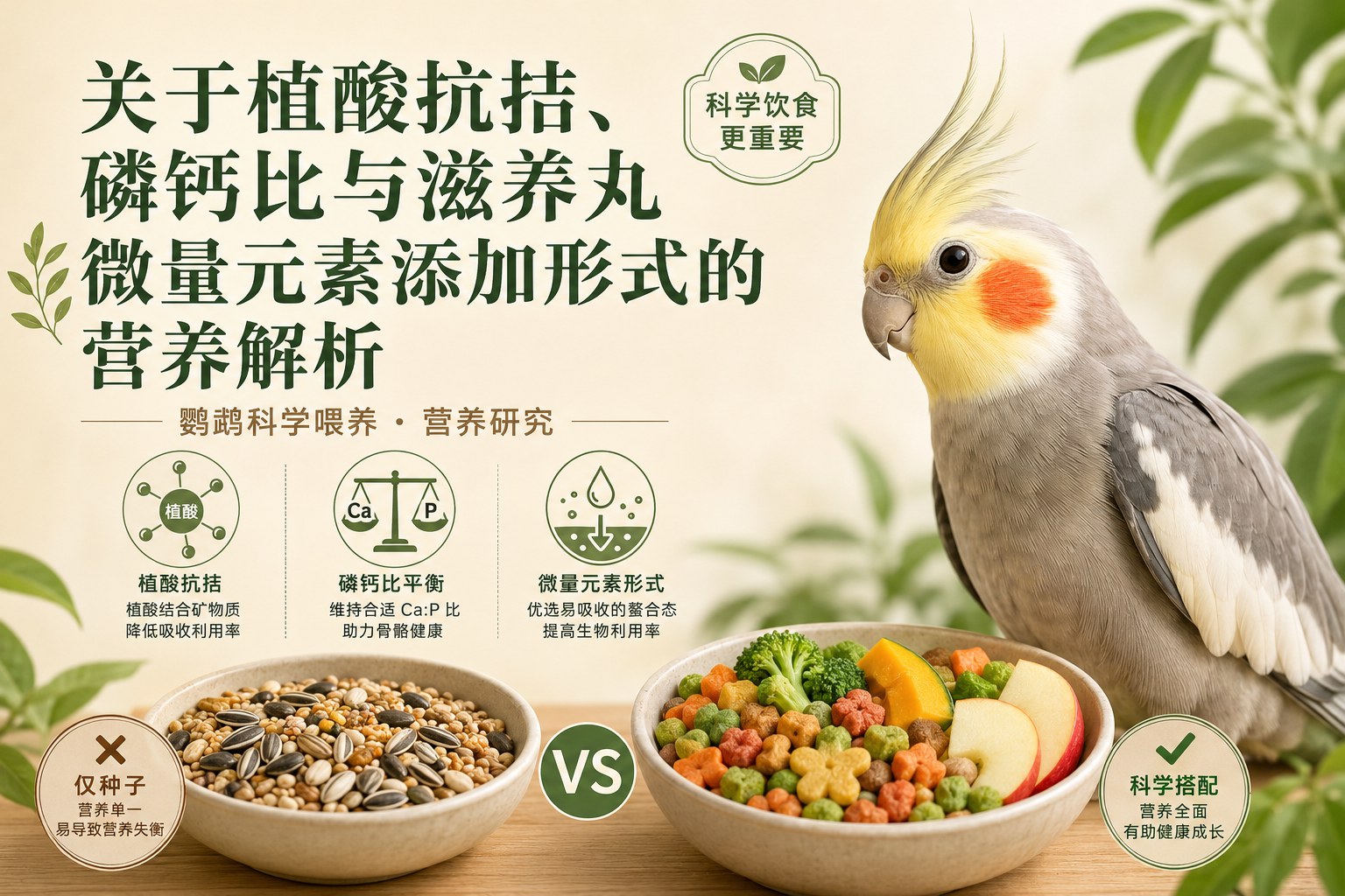关于植酸抗拮、磷钙比与滋养丸微量元素添加形式的营养解析